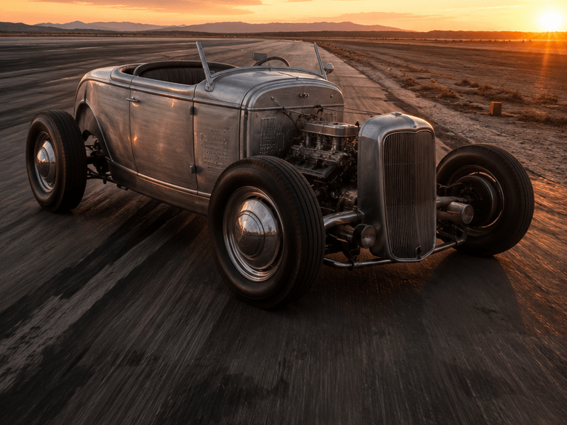 Patina Roadster Hot Rod - Desert Road auto wallpaper