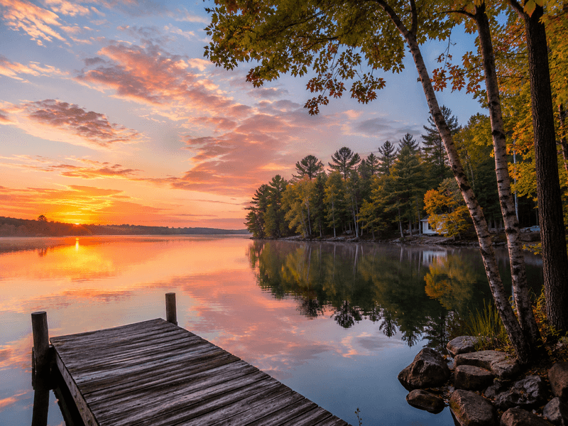 Lake Scene 1 lake scenes wallpaper