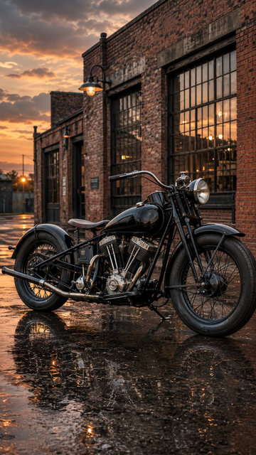 Harley-Davidson Knucklehead - Brick Factory motorcycles wallpaper