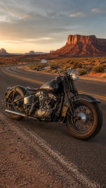 Harley-Davidson Knucklehead / Early Hydra-Glide Style - United States motorcycles wallpaper