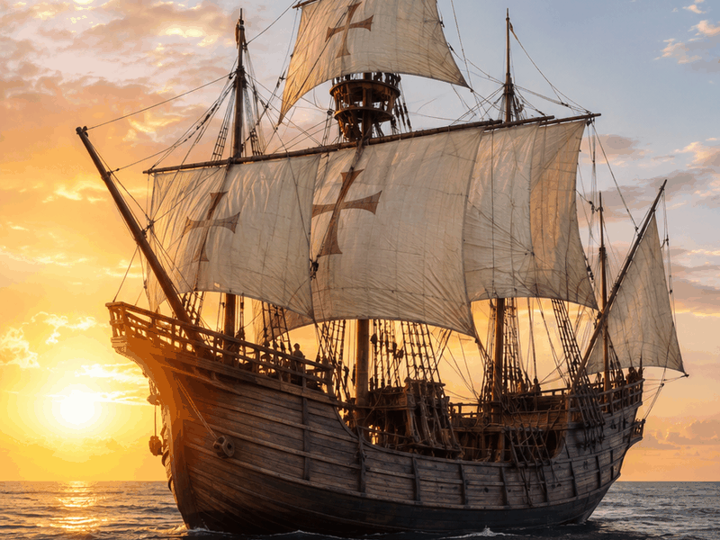 Santa Maria ships wallpaper